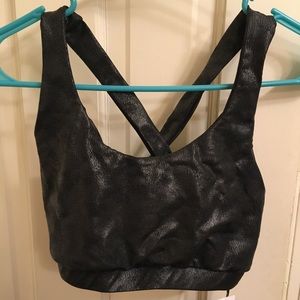 NWT Strut This charcoal grey sports bra, large